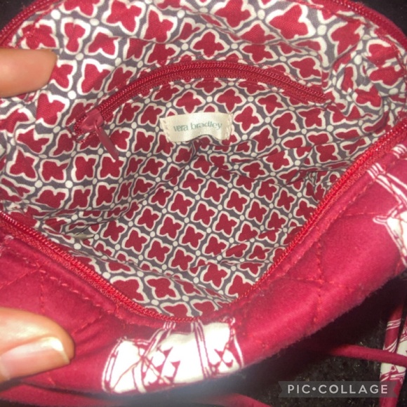 Vera Bradley Burgundy Crossbody Bag with Handbag Print - Picture 3 of 4